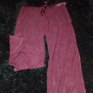 NWT Victoria's Secret Burgundy Laced Lounging Pants